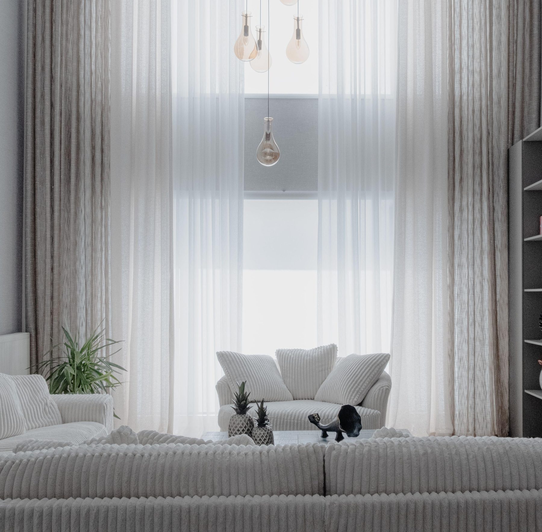 Designer sheer curtains
